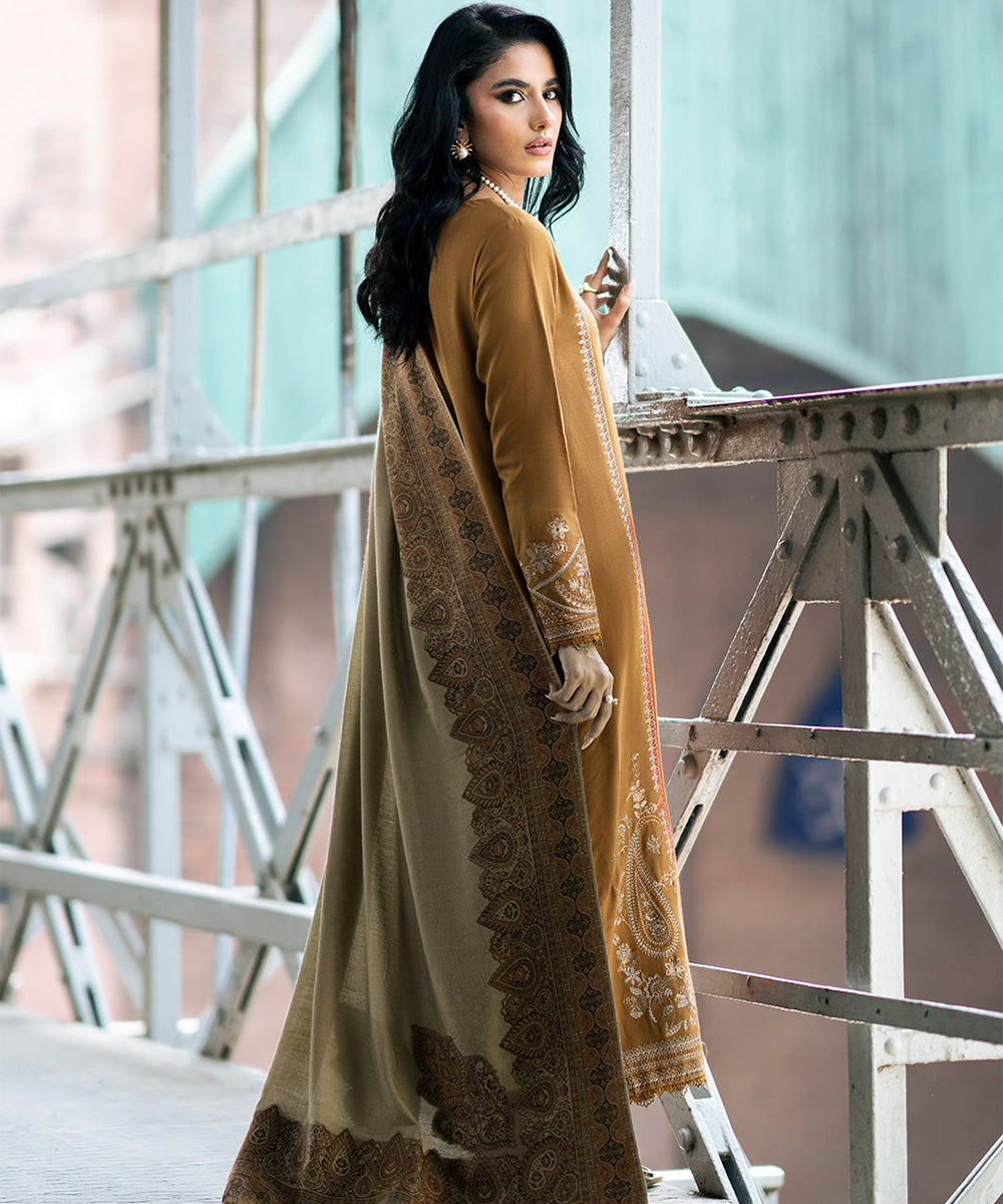Lawn-3PC Embroidered Shirt with Digital Printed Jacquard Dupatta-1184