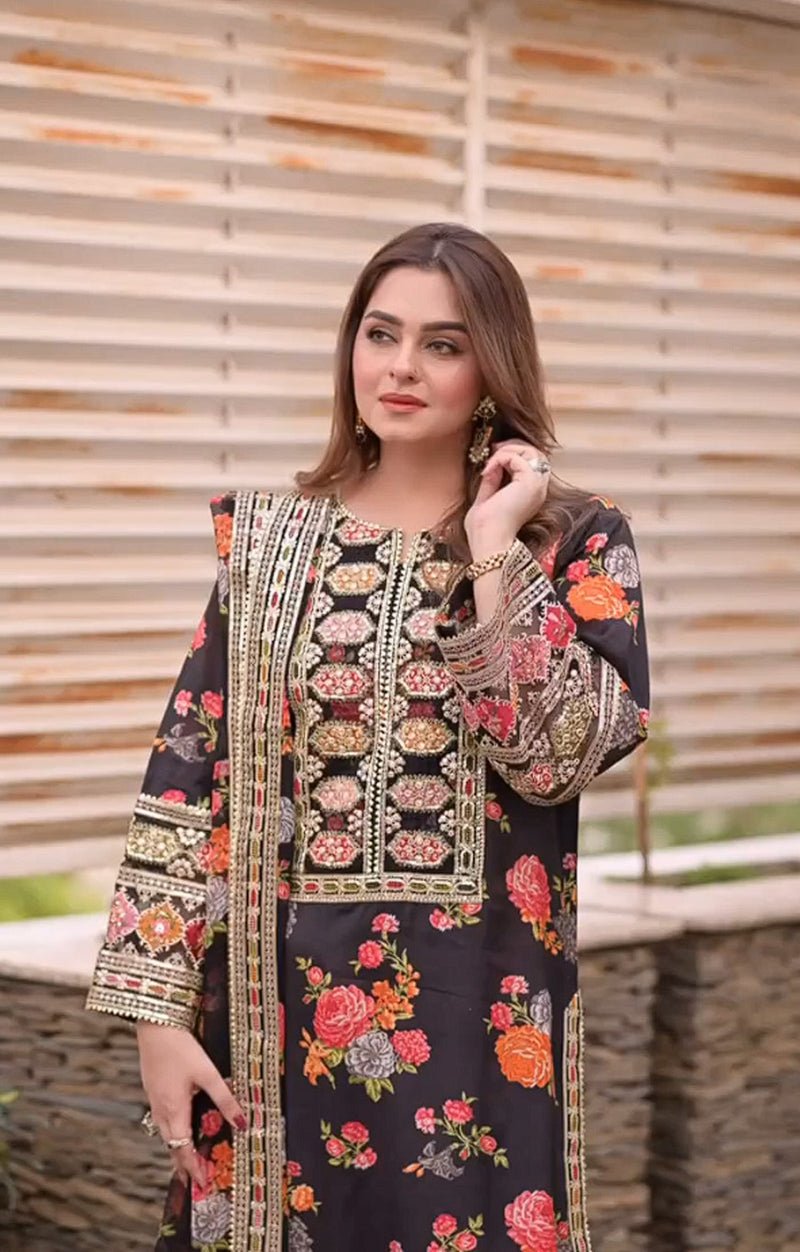 Silk 3PC Digital Printed- 1714