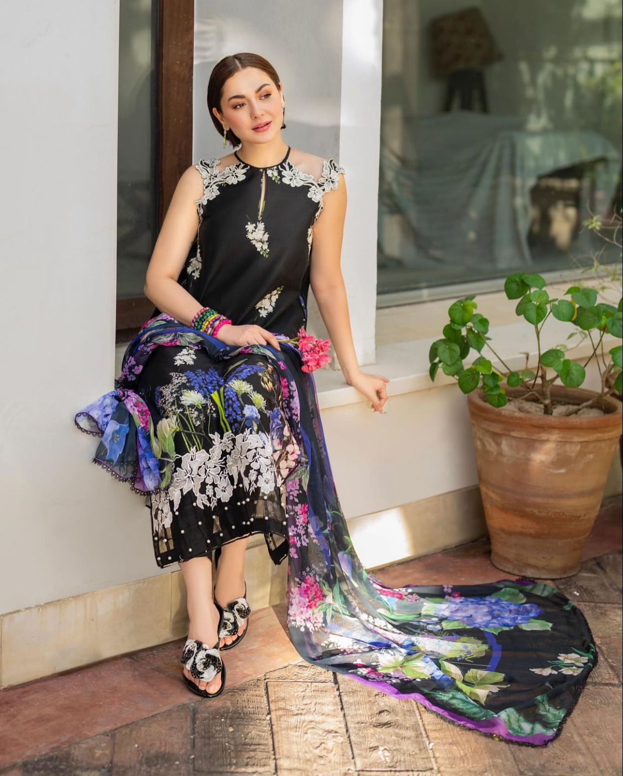 3PC KARANDI PRINTED SHIRT WITH KARANDI PRINTED DUAPTTA AND TROUSER -3435