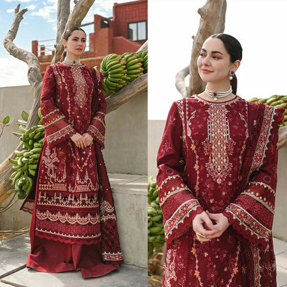 Dhanak Chikankari Embroidered With Dhanak Embroidered Dupatta-139
