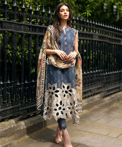 Dhanak 3PC Embroidered With Digital Printed Wool Shawl-682