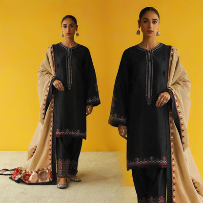 Dhanak 3PC Embroidered-639