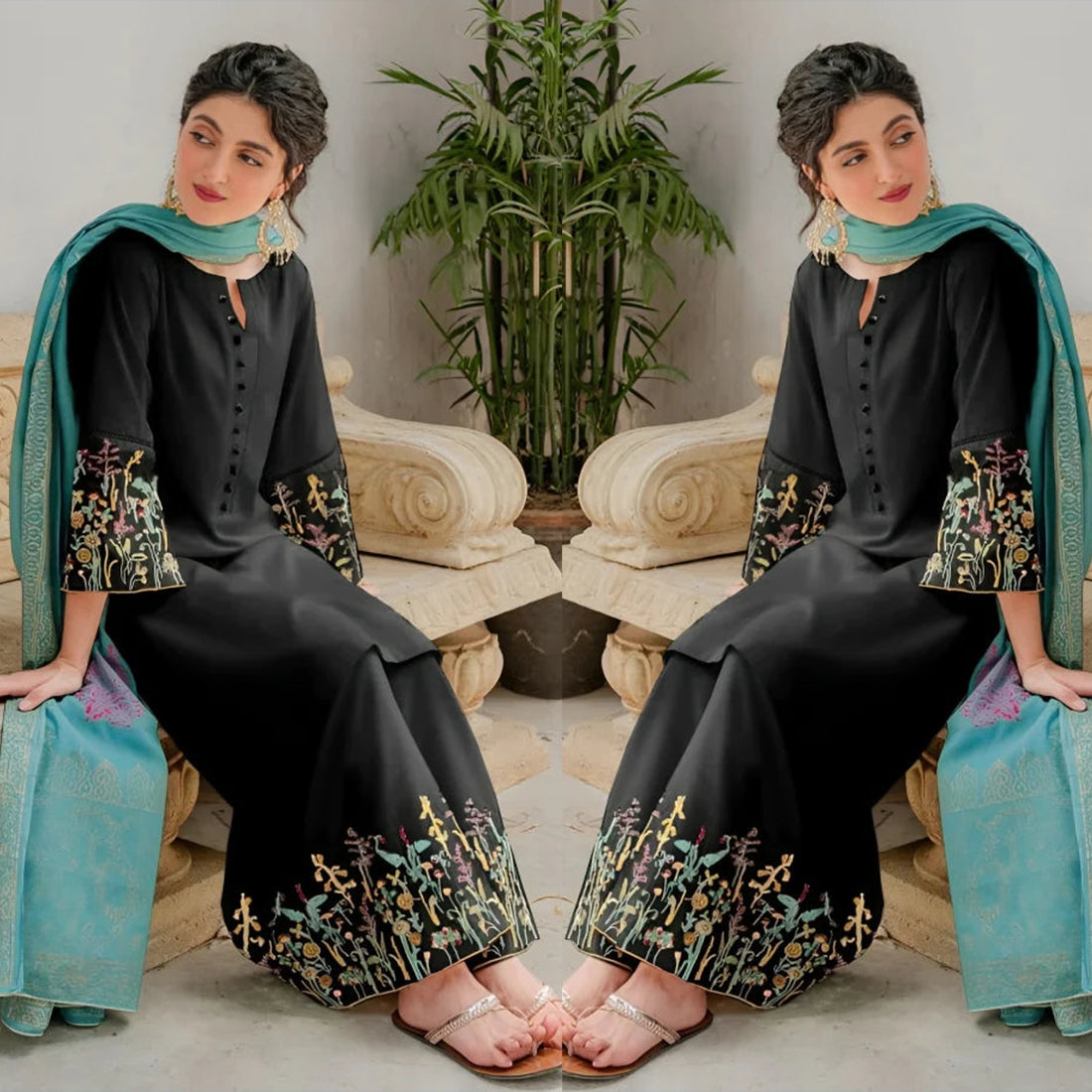 Dhanak 3PC Embroidered-626