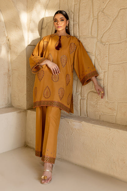 2PC DHANAK SEQUIN EMBROIDERED SHIRT WITH DHANAK SEQUIN EMBROIDERED TROUSER-297