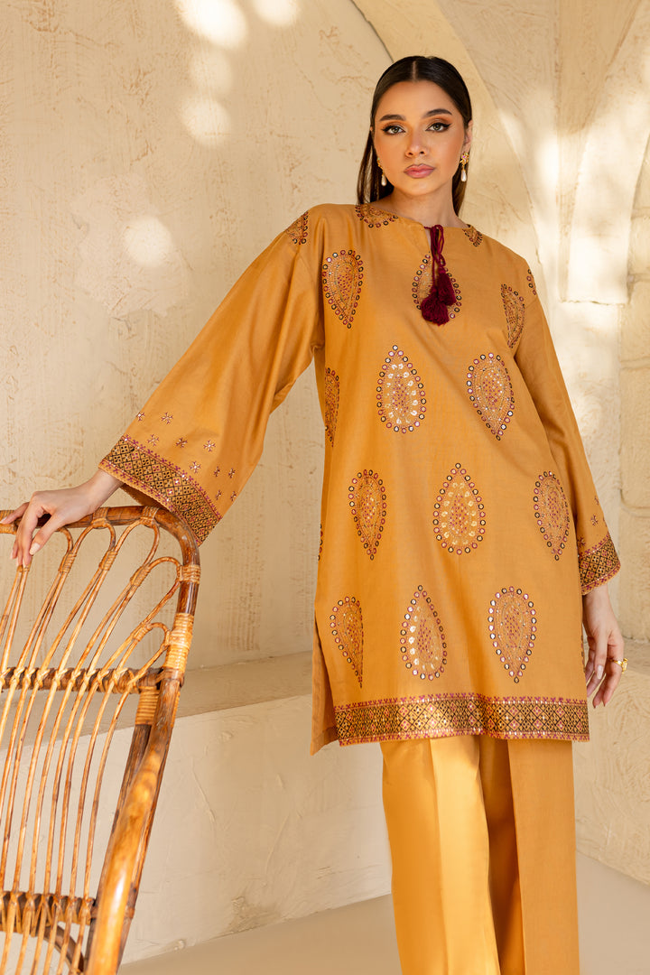 2PC DHANAK SEQUIN EMBROIDERED SHIRT WITH DHANAK SEQUIN EMBROIDERED TROUSER-297