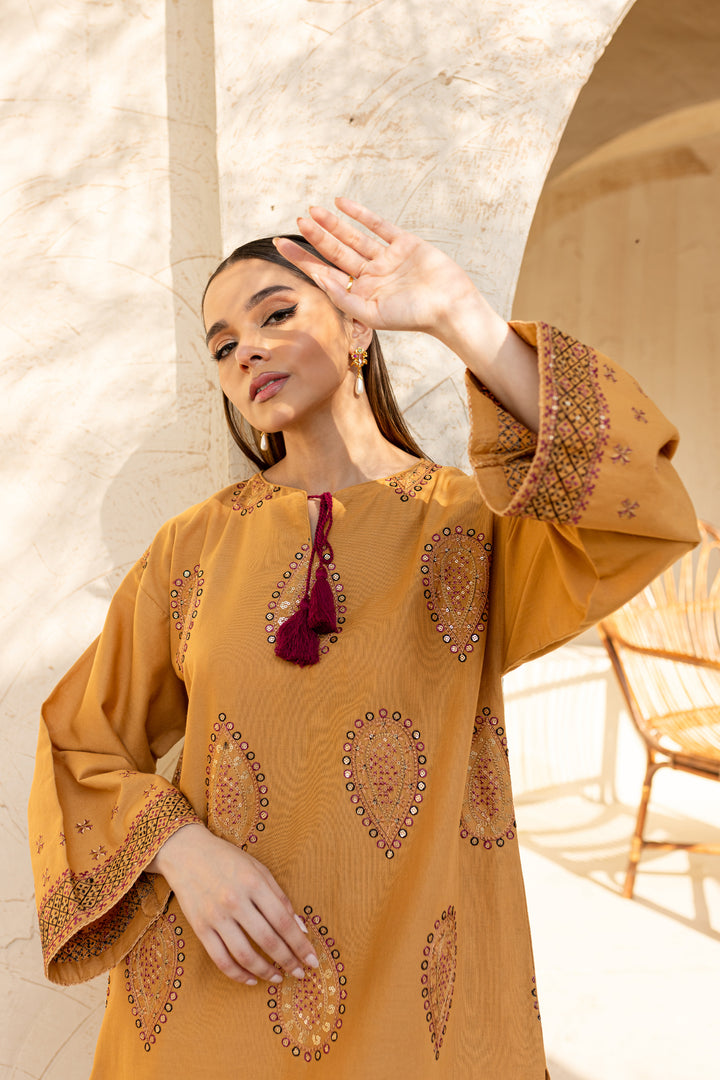 2PC DHANAK SEQUIN EMBROIDERED SHIRT WITH DHANAK SEQUIN EMBROIDERED TROUSER-297