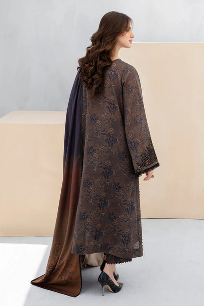 KARANDI 3PC PRINTED SHIRT WITH KARANDI PRINTED DUAPTTA AND TROUSER-804