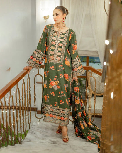 Silk 3PC Digital Printed- 1715