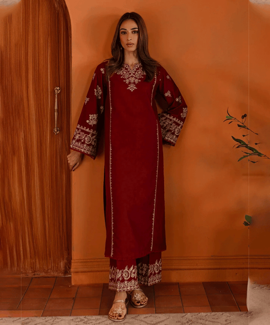 Dhanak - 2PC Embroidered -6003