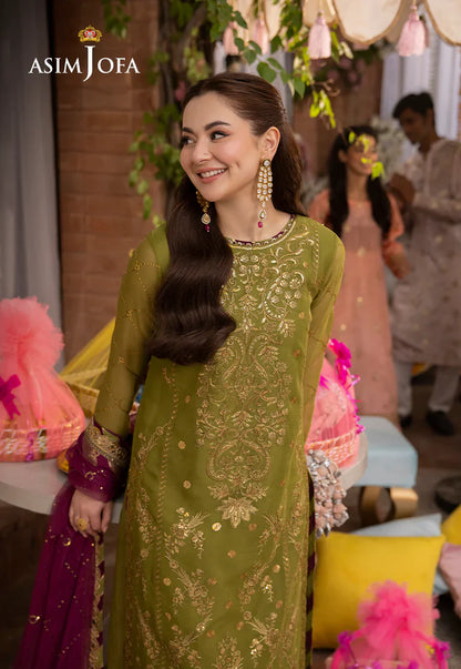 Lawn 3PC Embroidered With Chiffon Embroidered Dupatta-1032