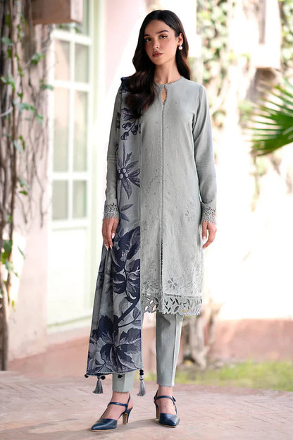 Lawn-3PC Embroidered Shirt with Digital Printed Jacquard Dupatta-1181