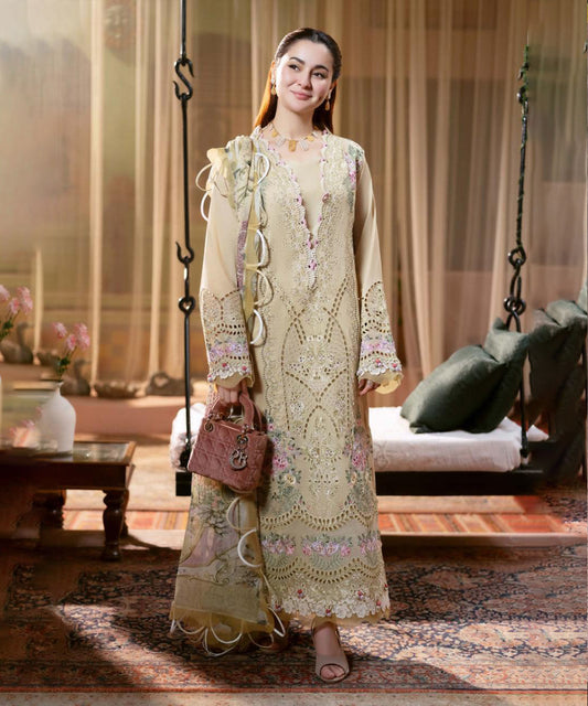 Lawn-3PC Embroidered Shirt with Digital Printed Jacquard Dupatta-1426