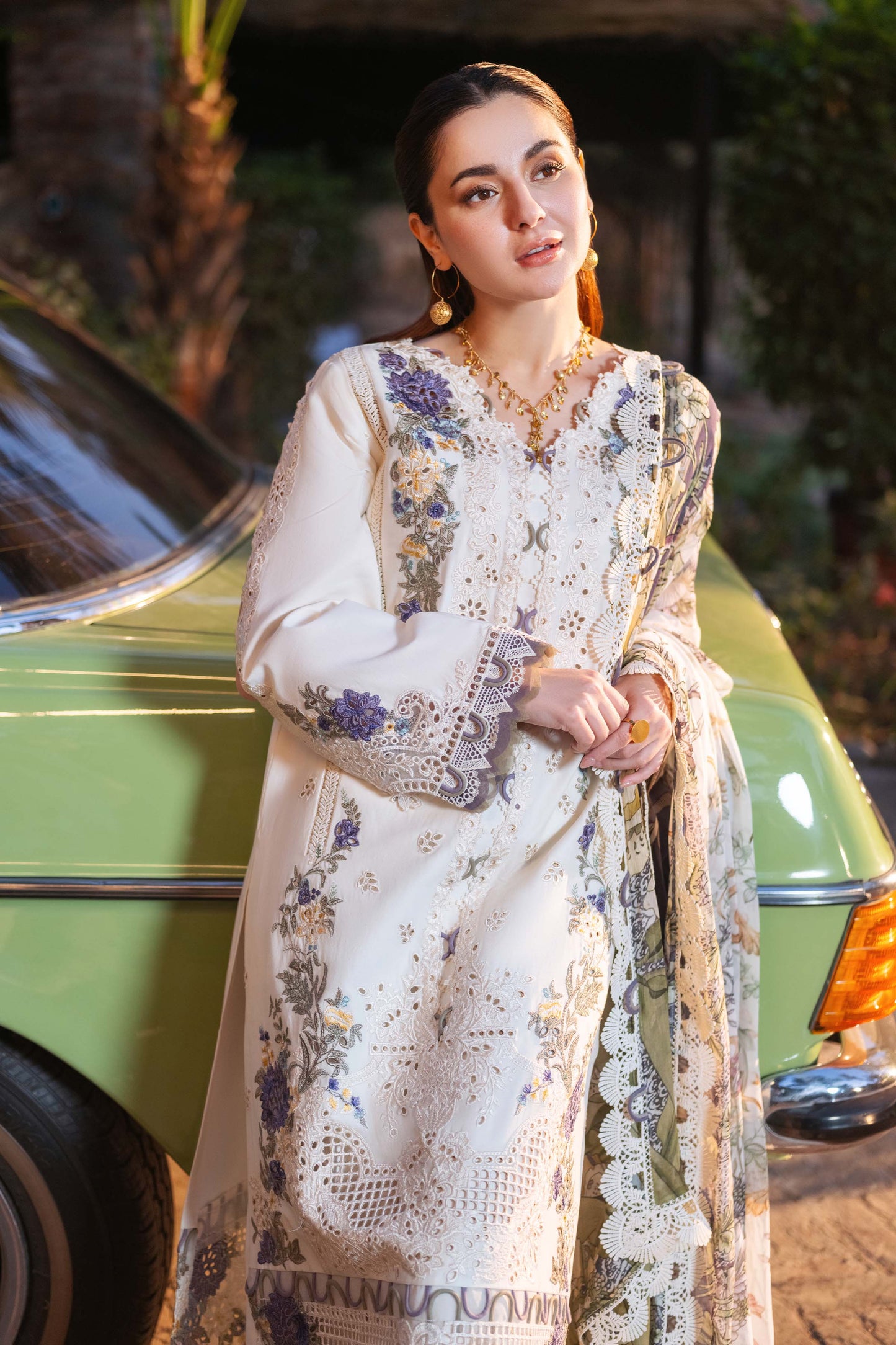 Lawn-3PC Embroidered Shirt with Digital Printed Jacquard Dupatta-1419