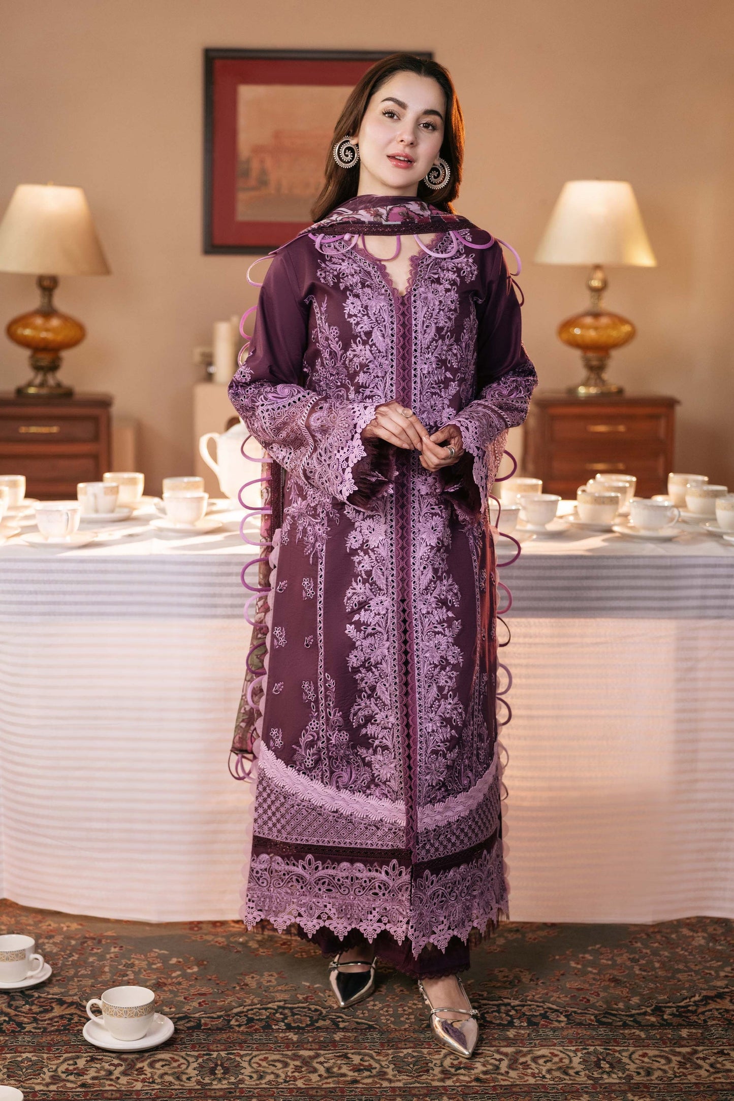 Lawn-3PC Embroidered Shirt with Digital Printed Jacquard Dupatta-1429