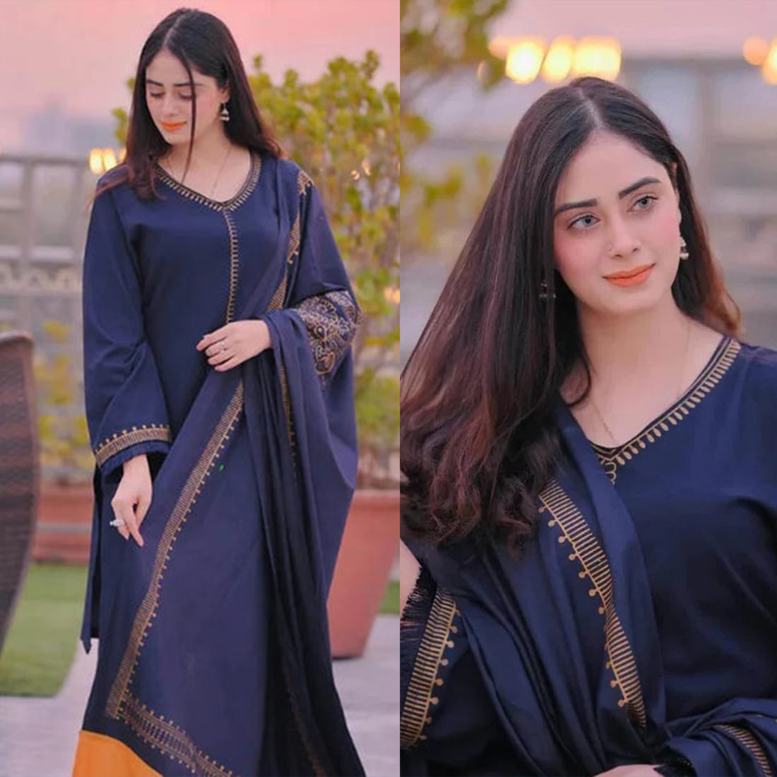 Dhanak 3PC Embroidered-628