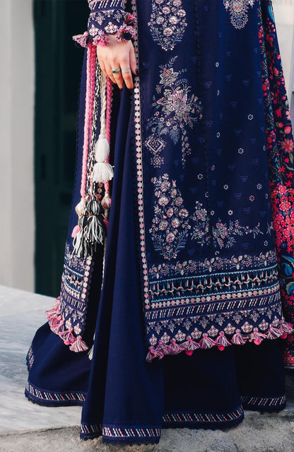 Dhanak-3PC Embroidered Shirt with Digital Printed Wool Shawl -3122