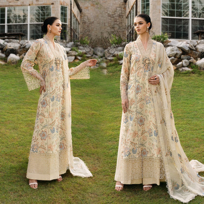 Dhanak 3PC Embroidered With Chiffon Embroidered Dupatta-113