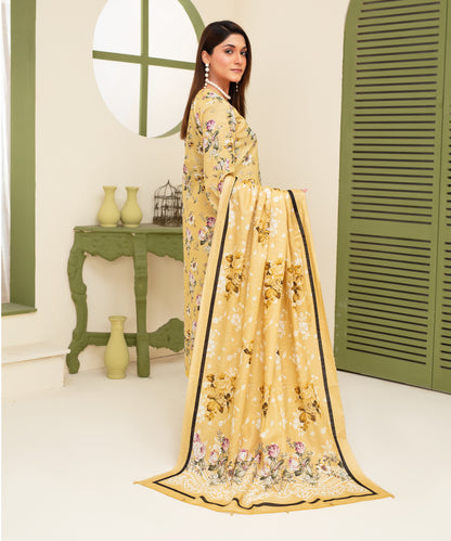 KHADDAR 3PC WITH KHADDAR PRINTED SHIRT & TROUSER-912