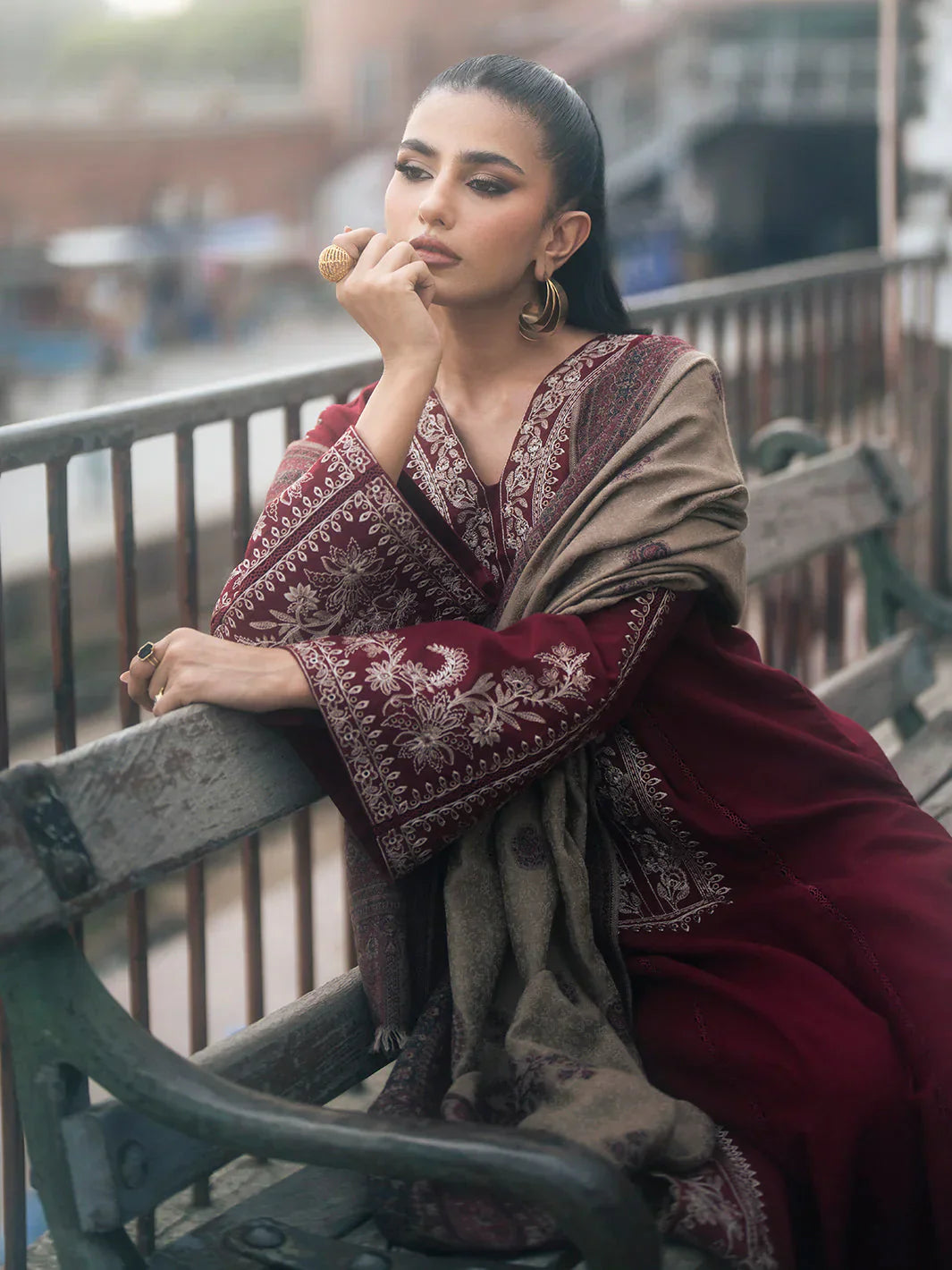 Lawn-3PC Embroidered Shirt with Digital Printed Jacquard Dupatta-1148