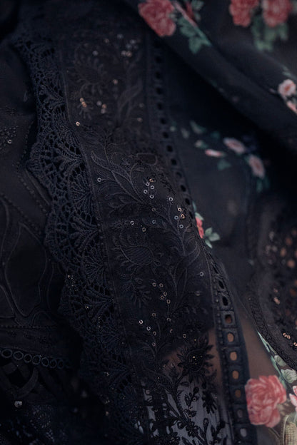 Dhanak-3PC Embroidered Shirt with Organza Digital Printed Dupatta- 3309