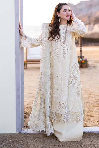 Dhanak-3PC Embroidered Shirt with Organza Digital Printed Embroidered Dupatta- 3360