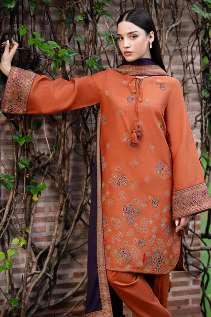 Dhanak 3PC Embroidered Shirt With Dhanak Embroidered Dupatta-221