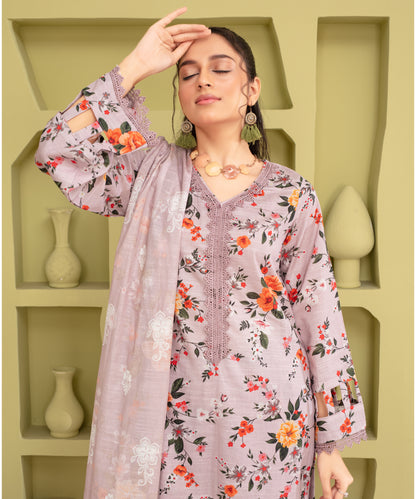 KHADDAR 3PC WITH KHADDAR PRINTED SHIRT & TROUSER-919