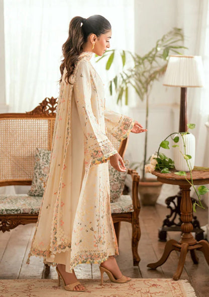 Dhanak-3PC Embroidered Shirt with Organza Embroidered Dupatta- 3368
