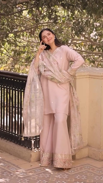 Lawn-3PC Embroidered Shirt with Digital Printed Jacquard Dupatta-1422