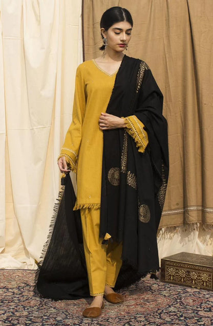 Dhanak 3PC With Pashmina Shawl-625