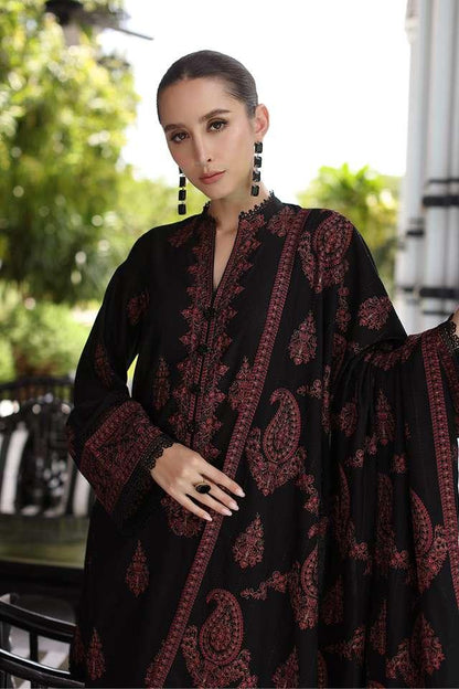 Dhanak-3PC Embroidered Shirt with Dhanak Embroidered Shawl-225