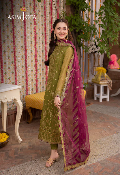 Lawn 3PC Embroidered With Chiffon Embroidered Dupatta-1032