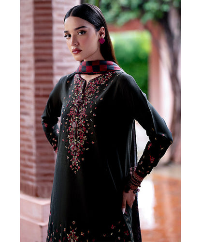 3PC Dhanak Embroidered Shirt With Printed Dupatta-678