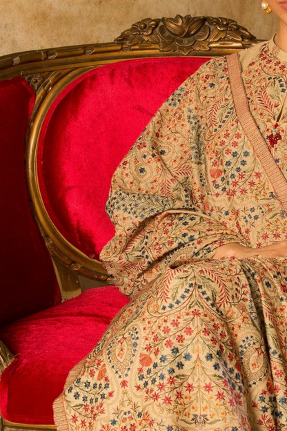 Dhanak-3PC Embroidered Shirt with Dhanak Embroidered Shawl- 590