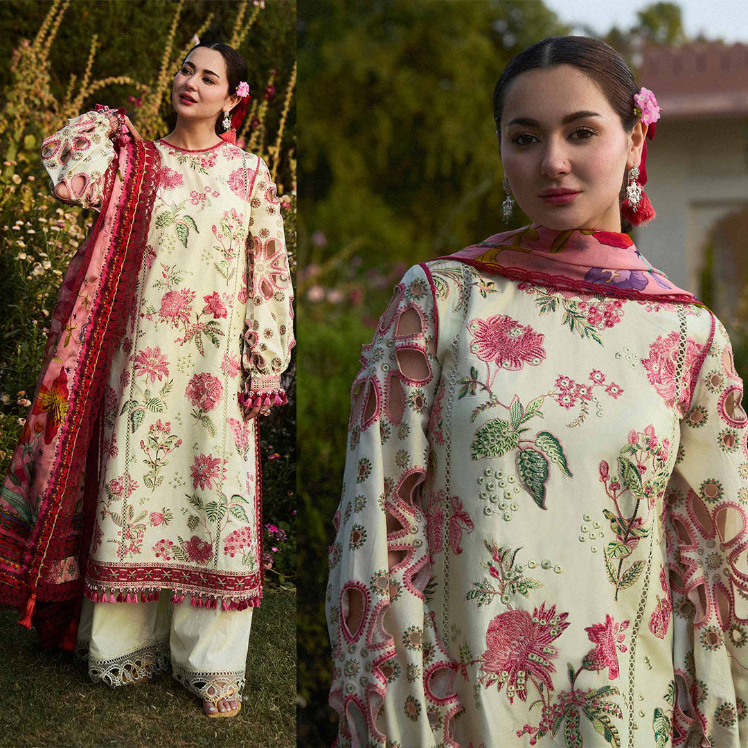 Luxury Dhanak 3PC Embroidered With Digital Printed Wool Shawl-211