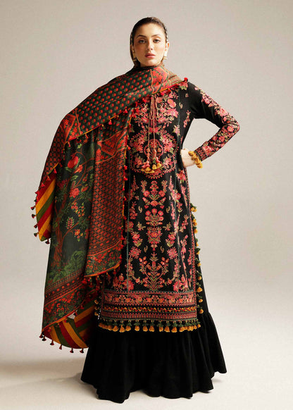 Dhanak 3PC Embroidered With Digital Printed Dupatta-173
