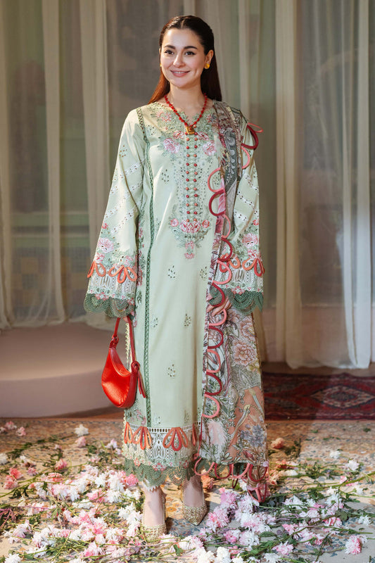Lawn-3PC Embroidered Shirt with Digital Printed Jacquard Dupatta-1428