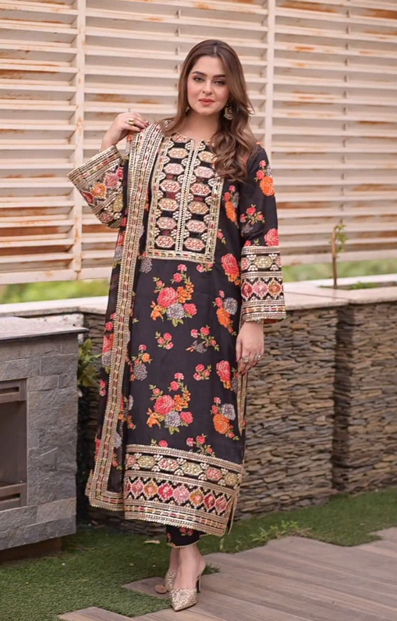 Silk 3PC Digital Printed- 1714