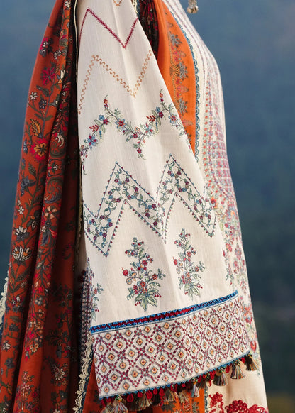 Lawn-3PC Embroidered Shirt with Digital Printed Jacquard Dupatta- 1072