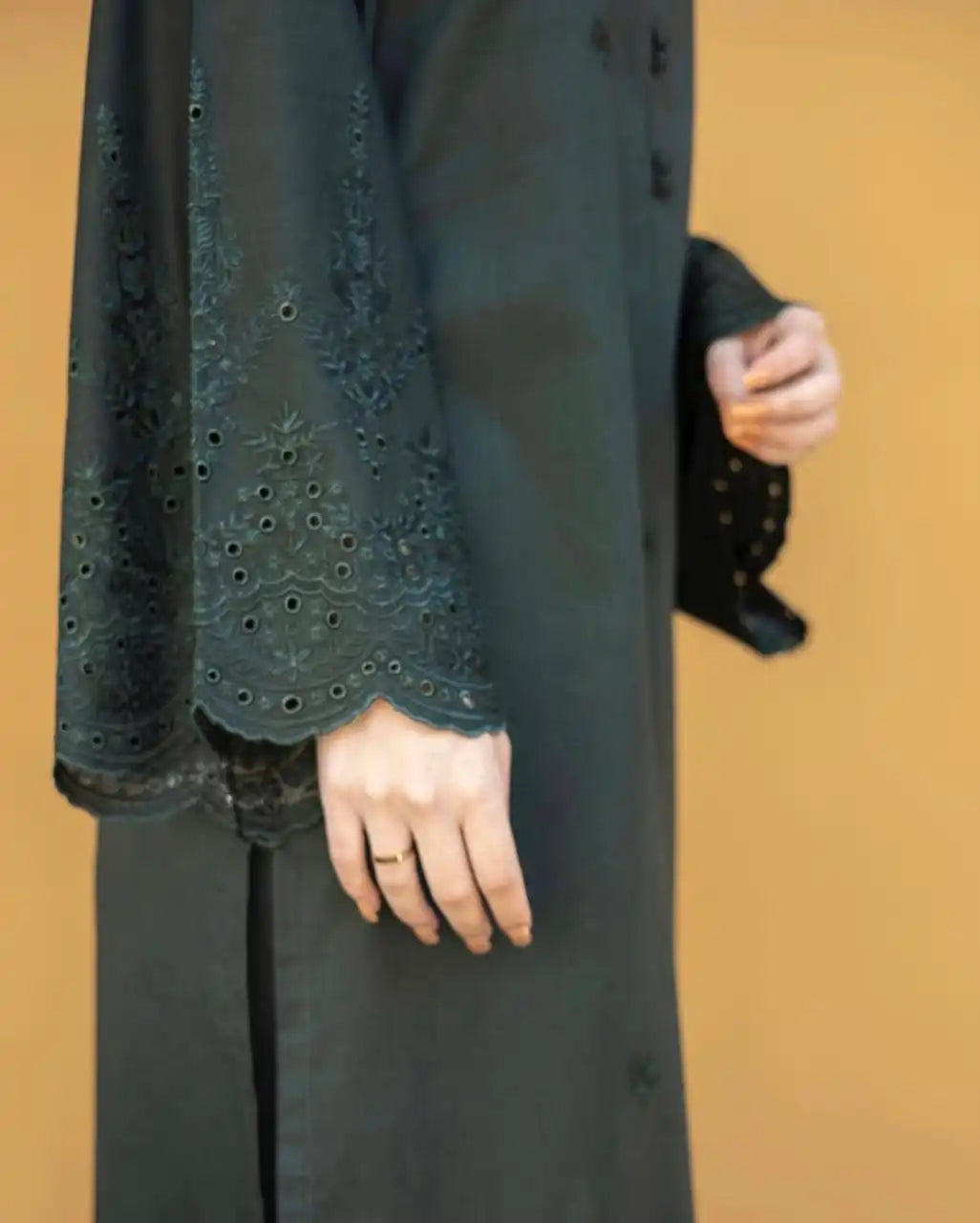 Dhanak-3PC Embroidered Shirt with Chiffon Plain Dyed Dupatta-361