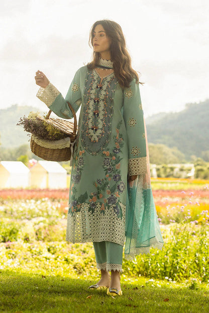 Dhanak-3PC Embroidered with Digital Printed Wool Shawl-3363