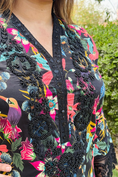 3PC KARANDI PRINTED SHIRT WITH KARANDI PRINTED DUAPTTA AND TROUSER -1707