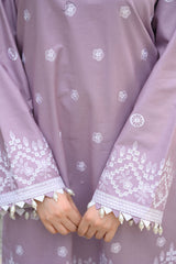 Dhanak-3PC Embroidered Shirt with Chiffon Embroidered Dupatta-3450