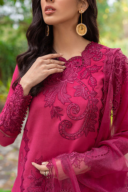 Dhanak 3PC Chekankari Embroidered With Organza Embroidered Dupatta-110