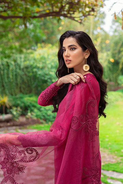 Dhanak 3PC Chekankari Embroidered With Organza Embroidered Dupatta-110