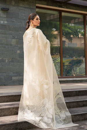 Dhanak-3PC Embroidered Shirt with Organza Embroidered Dupatta- 3170