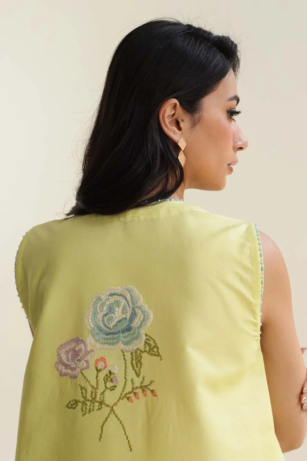Lawn 3PC  Embroidered Shirt With Printed Dupatta-507