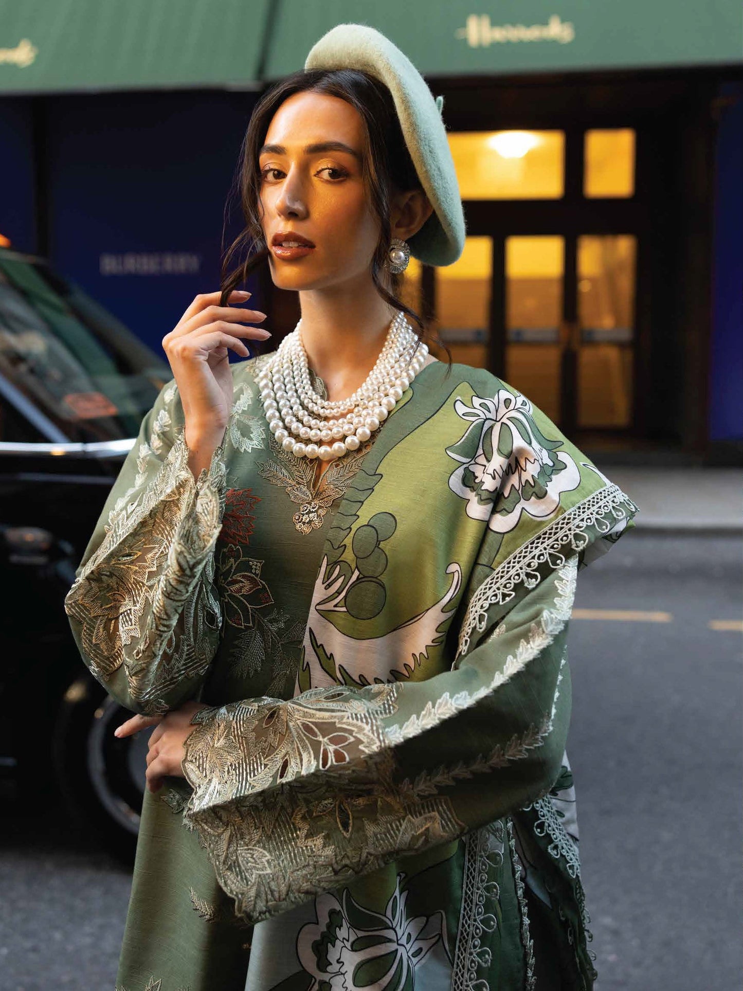 Dhanak 3PC Embroidered With Digital Printed Wool Shawl-103