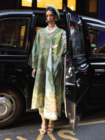 Dhanak 3PC Embroidered With Digital Printed Wool Shawl-103