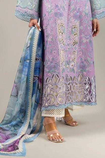 Lawn-3PC Embroidered Shirt with Digital Printed Jacquard Dupatta-1431